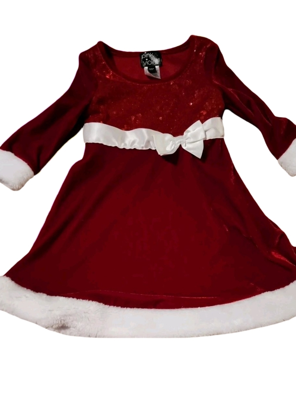 Pink & Violet Tolder Girl Red Velvet Holiday Dress Size 3t🔥5$ If You Get Bundle